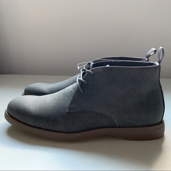 George Other - Men’s Lace-Up Ankle Boots Gray Colour NEW